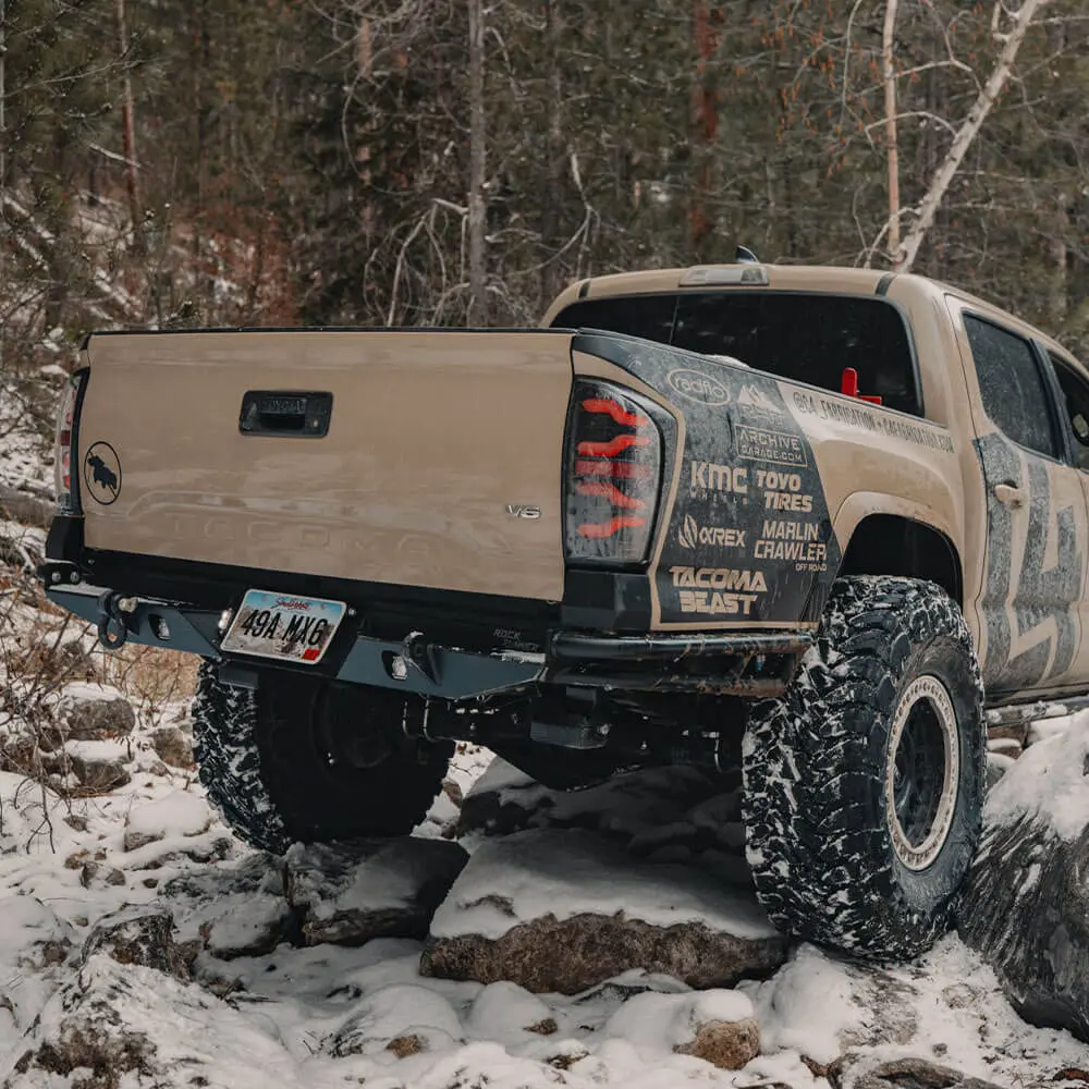 Rock Runner High Clearance Rear Bumper Fits 2016-2023 Toyota Tacoma 1