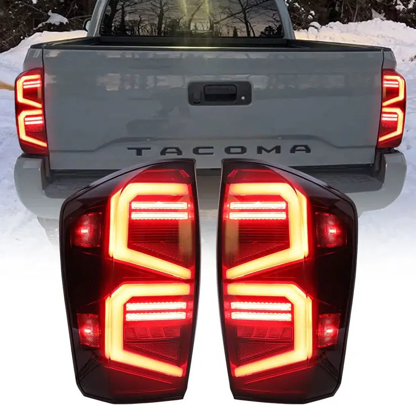 Smoked Led Tail Lights Fits 2016-2023 Toyota Tacoma 1