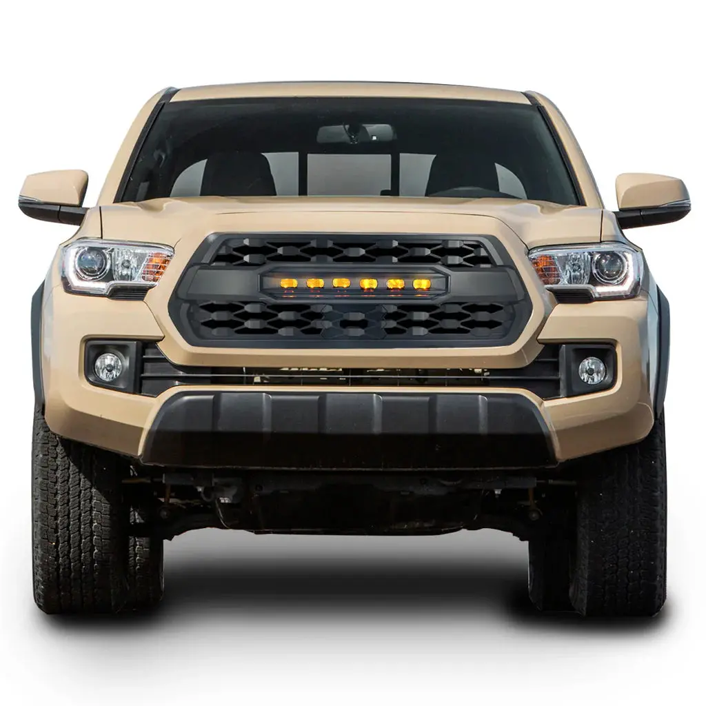 Trd Pro Style Front Grille W/ Led Off-Road Lights Fits 2016-2023 Toyota Tacoma 1