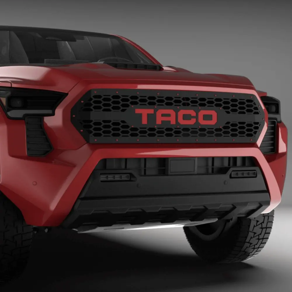 Honeycomb Grille Insert W/ Custom Text Fits 2024+ Toyota Tacoma 1