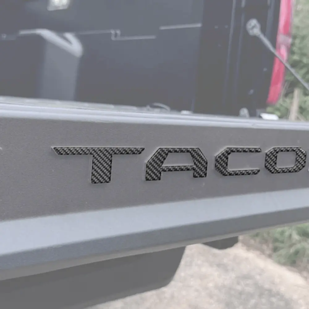 Bed Rail Tailgate Letter Overlays Fits 2024+ Toyota Tacoma 1