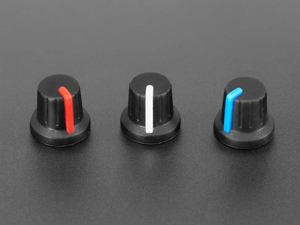 Potentiometer Knob - Soft Touch T18 - Red 1