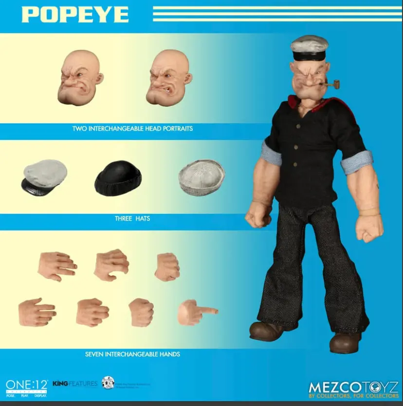 (Dented Box) Mezco One12 Popeye 6” Figure 1