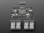 Quad Alphanumeric Display - Pure Green 0.54" Digits W/ Backpack - Stemma Qt / Qwiic 1