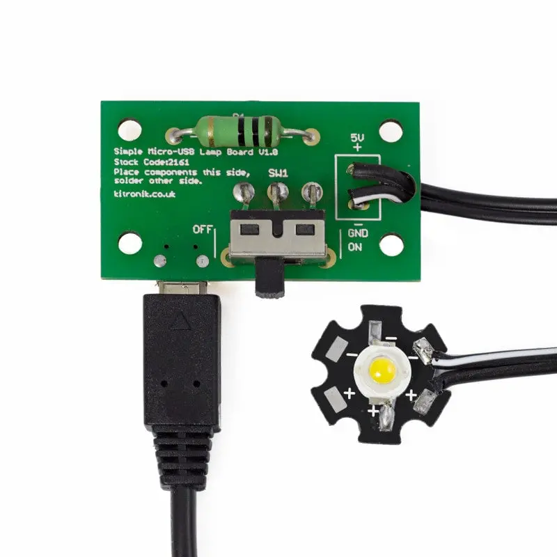 Kitronik Micro Usb Lamp Kit - 1W Led V2.0 1
