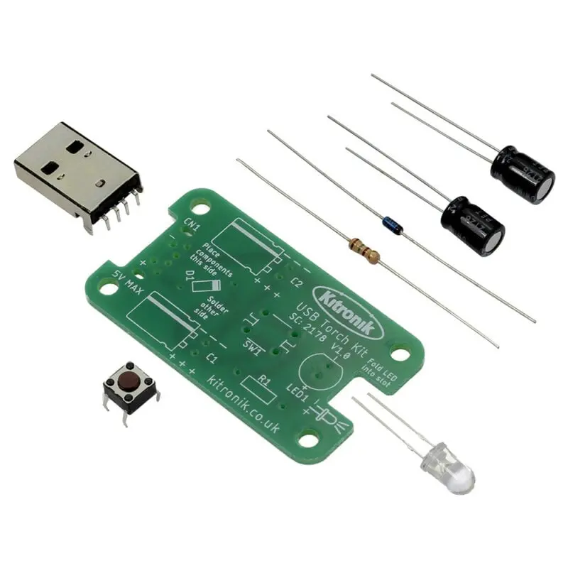 Kitronik Usb Rechargeable Torch Kit 1