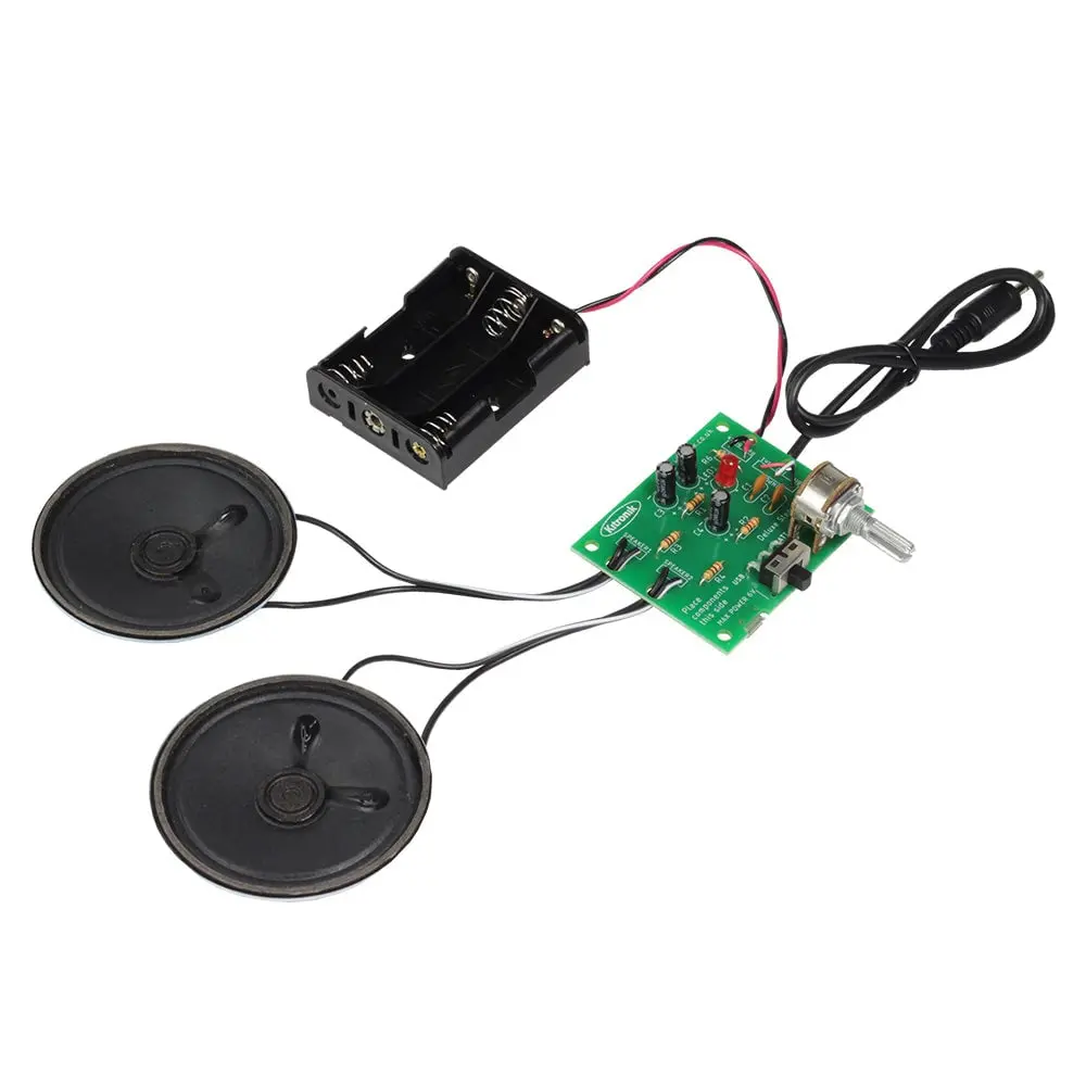 Kitronik 3.5Mm Jack - Deluxe Stereo Amplifier Kit 1