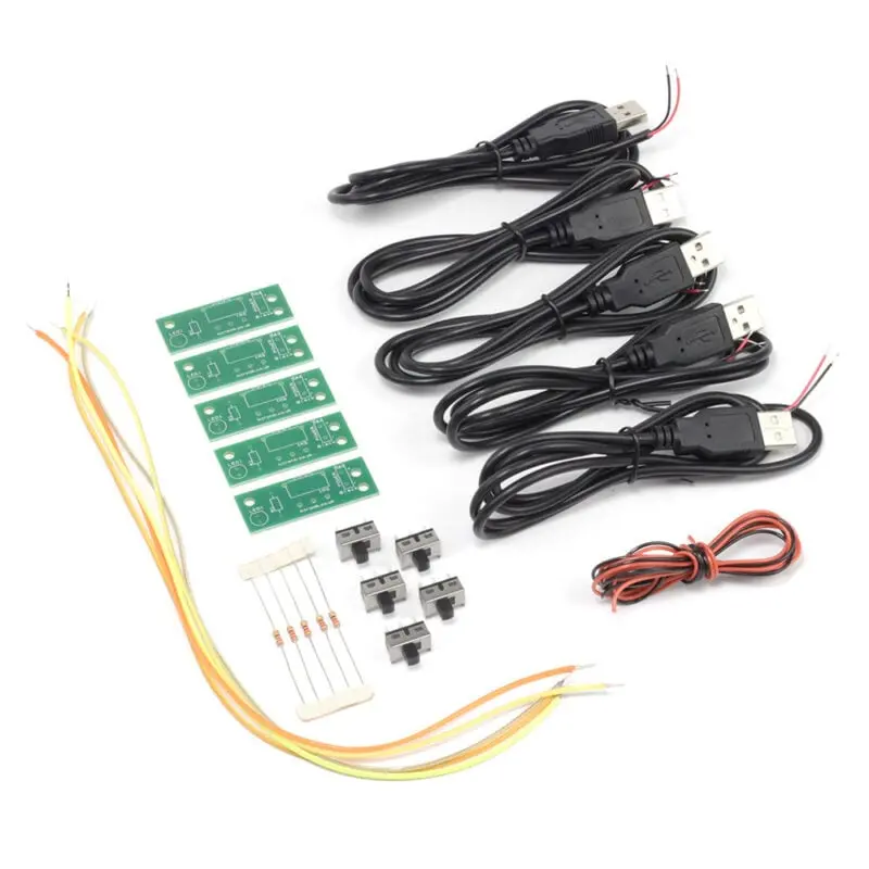 Kitronik Flexible Led Noodle Filaments Usb Lamp Kit - 5 Pack 1