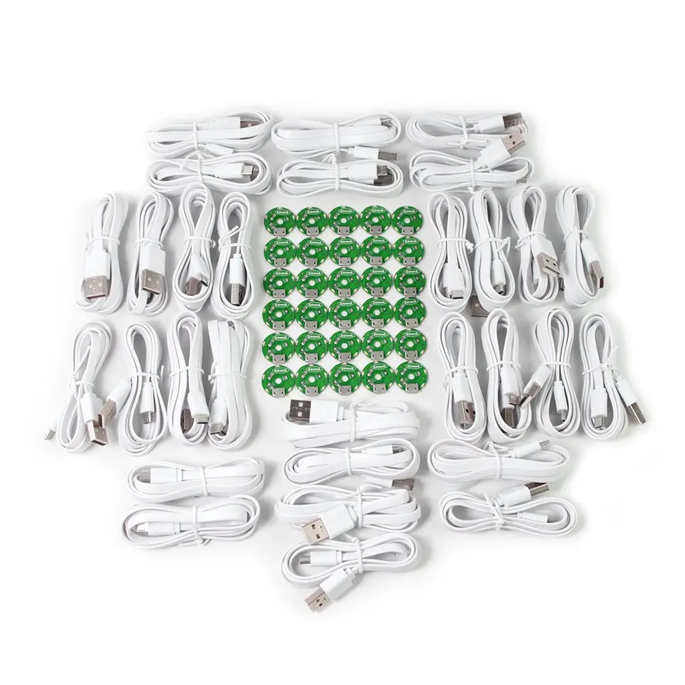 Round Side Illuminated Led Modules And Usb Power Leads (30 Pack) 1