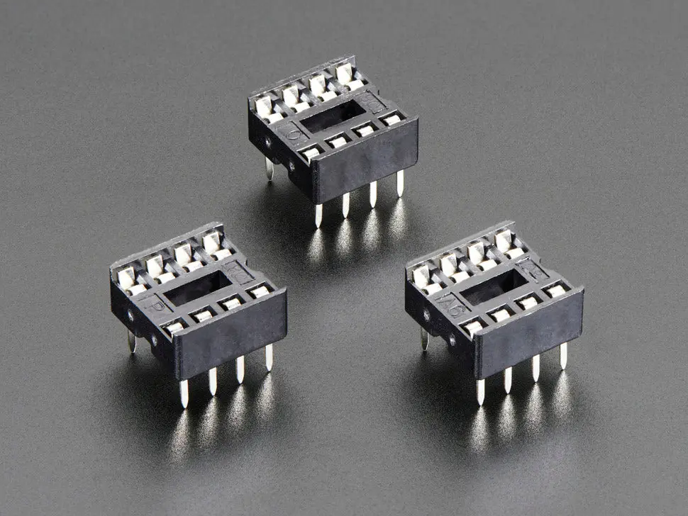 Ic Socket For 8-Pin 0.3" Chips - Pack Of 3 1