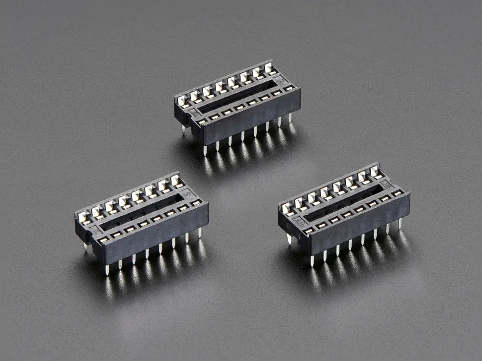 Ic Socket For 16-Pin 0.3" Chips - Pack Of 3 1