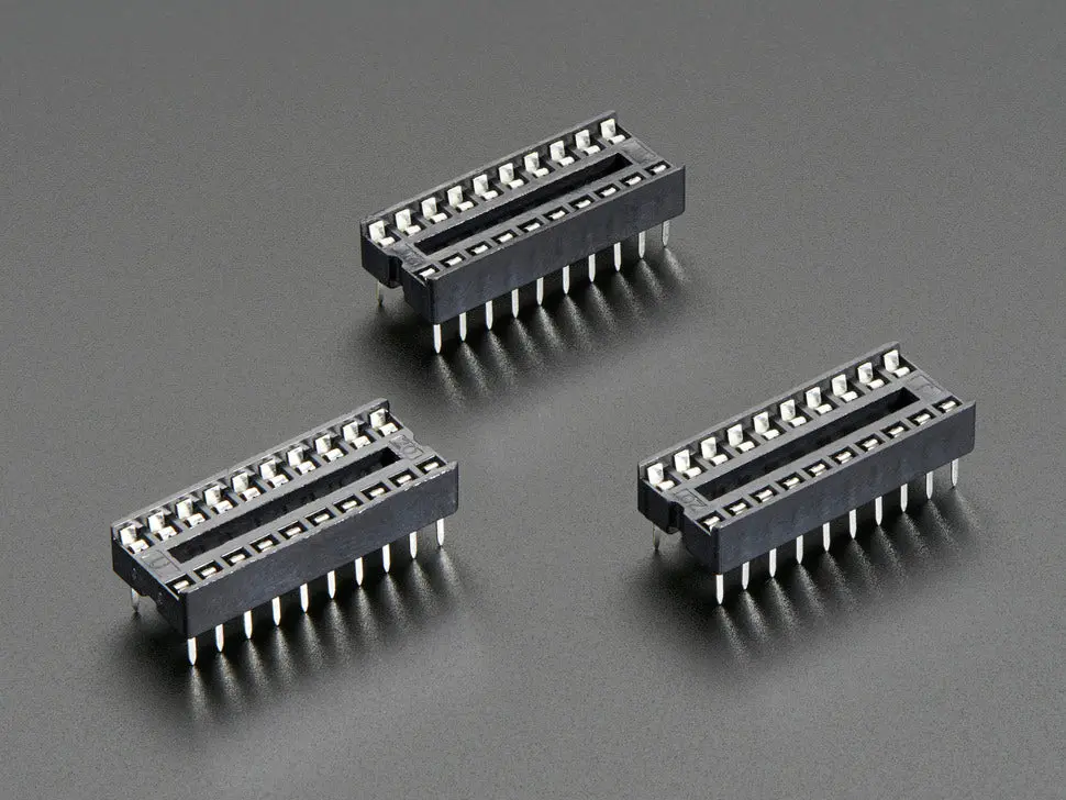 Ic Socket For 20-Pin 0.3" Chips - Pack Of 3 1