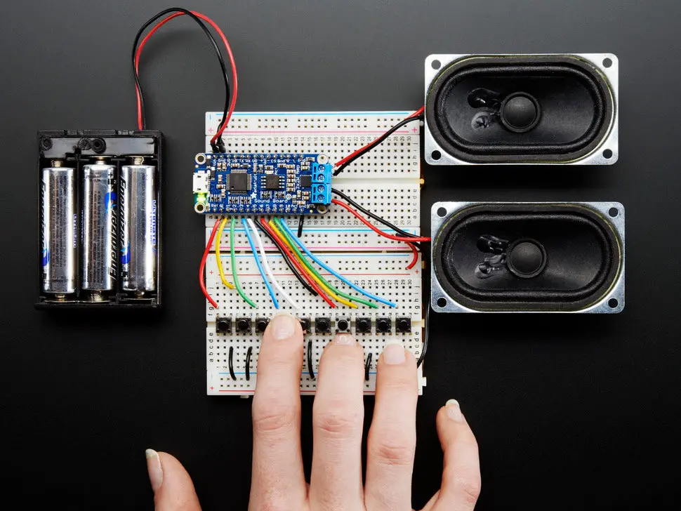 Adafruit Audio Fx Sound Board + 2X2w Amp - Wav/Ogg Trigger - 2Mb 1