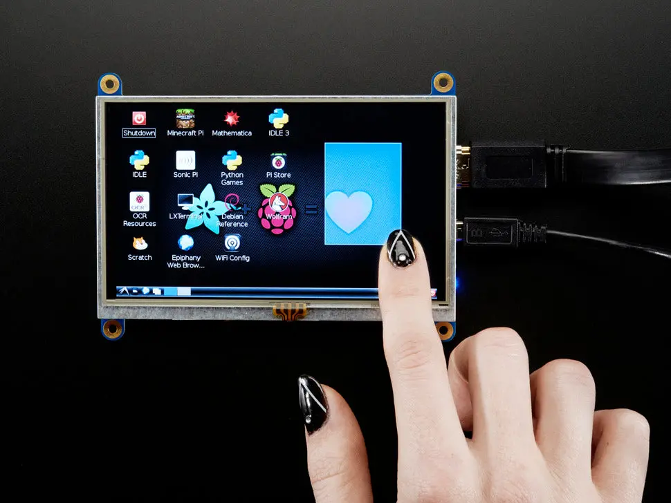 Hdmi 5" 800X480 Display Backpack - With Resistive Touchscreen 1