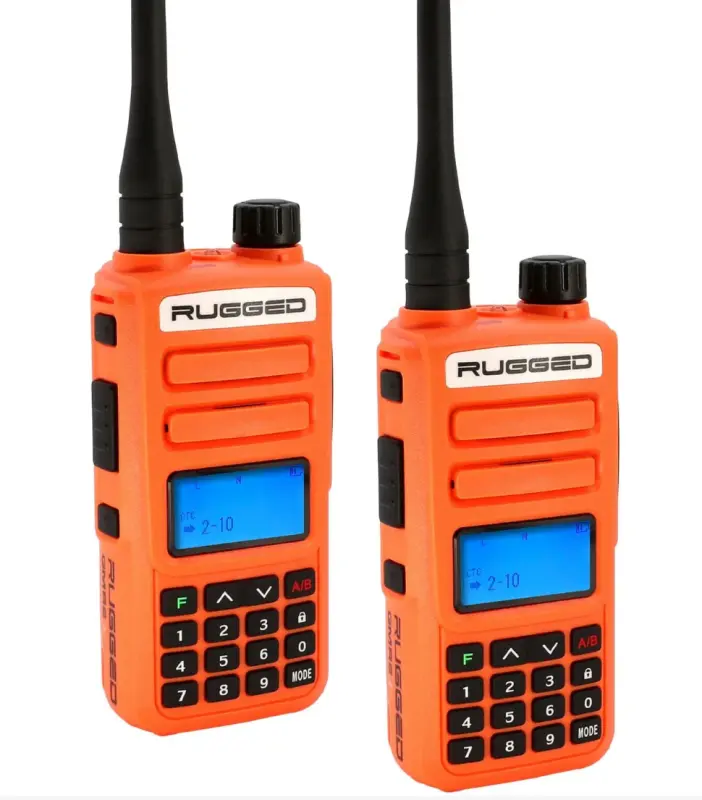 Rugged Radios 2 Pack - Rugged Gmr2 Plus - Gmrs / Frs Two Way Handheld Radios Safety Orange | Gmr2-Plus-2-Pack-Orn 1