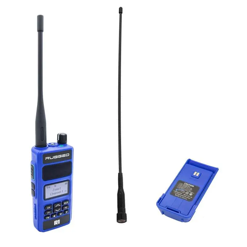 Rugged Radios Bundle - Rugged R1 - Handheld Radio With Long Range Antenna And High Capacity Battery | R1-Bundle 1