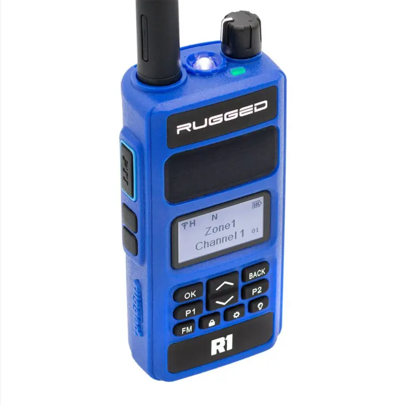 Rugged Radios Rugged R1 - Business Band Two Way Handheld Radio - Digital And Analog Blue | R1 1