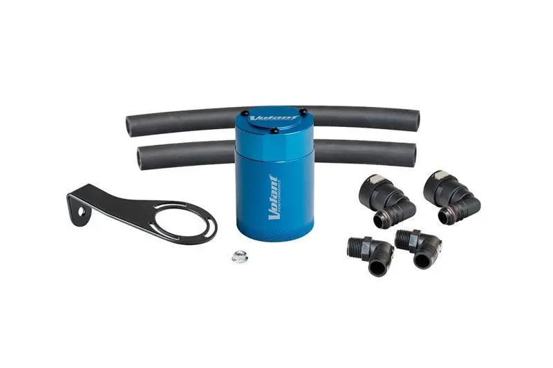 Volant 3Oz Aluminum Oil Catch Can W/Mounting Bracket - Blue 21-25 Ford Bronco 2.7L Turbo Auto | Vc0012 1