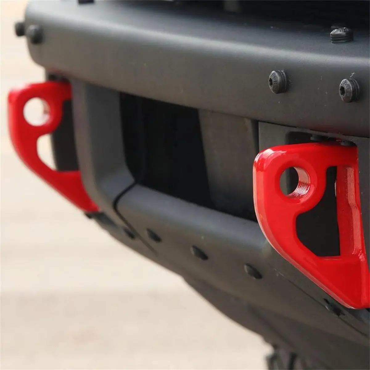 Ford Performance 2021+ Bronco Front Bumper Tow Hooks - Red (Pair) | M-18954-Br 1