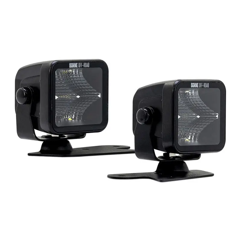 Borne Off-Road Light Pods 2Pc Ditch 3X3 Spot Upfit For 21+ Ford Bronco | Bnlt-Br-21-Dt2su 1