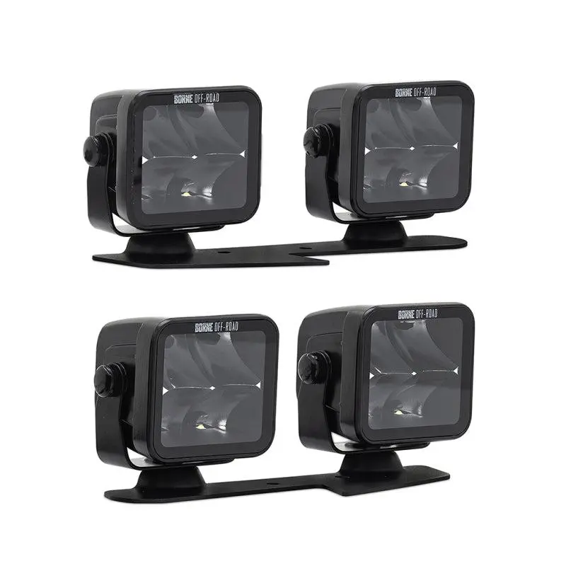 Borne Off-Road Light Pods 4Pc Ditch 3X3 Spot Upfit For 21+ Ford Bronco | Bnlt-Br-21-Dt4su 1