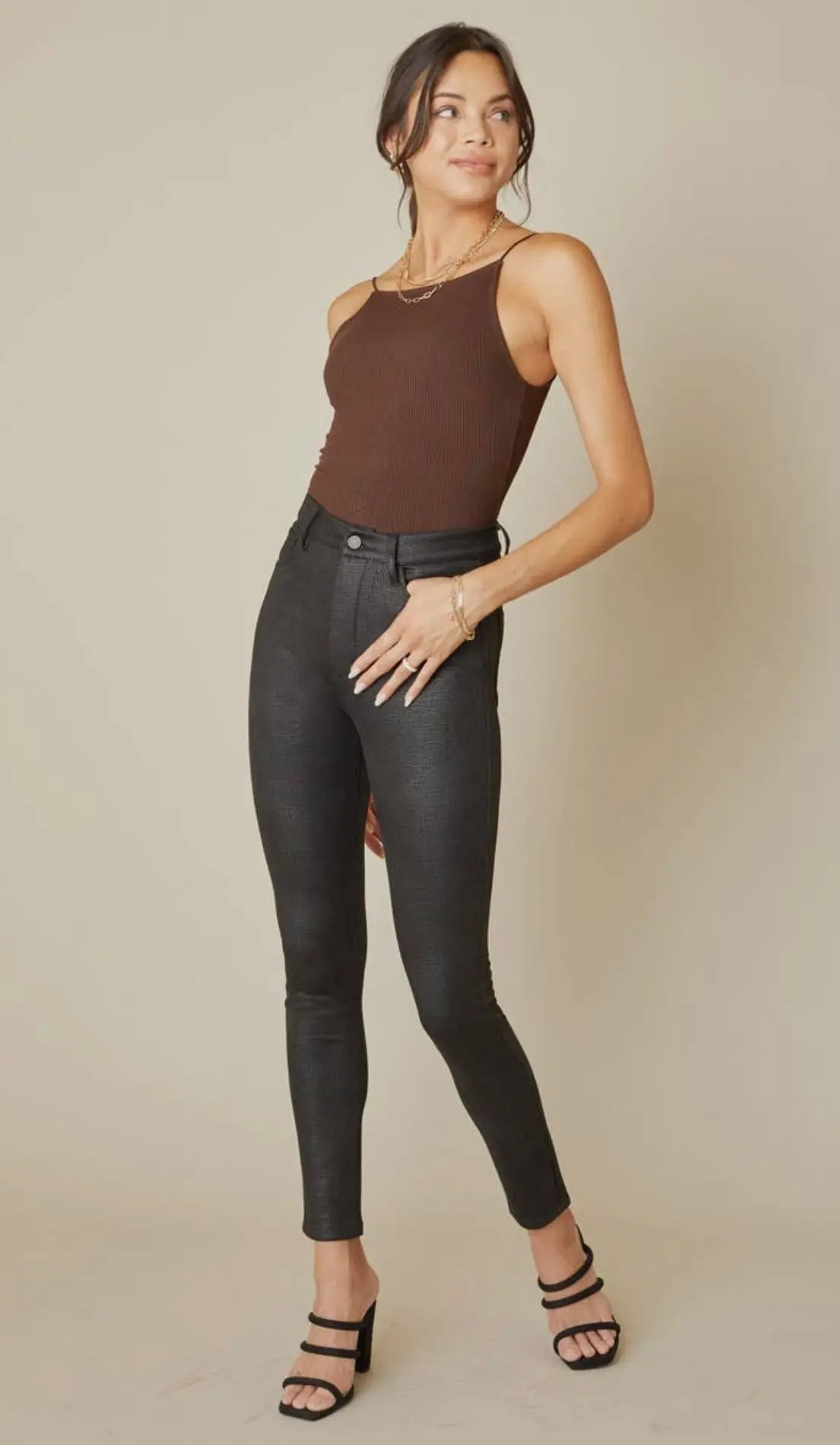 Kancan High Rise Skinny Black Jeans 1