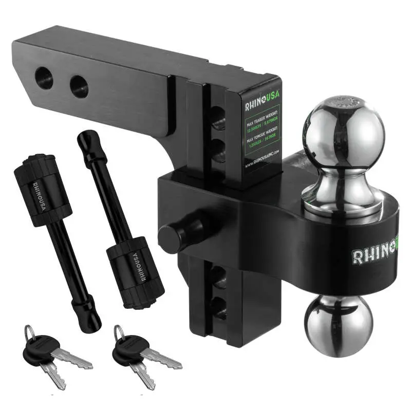 Rhino Usa 6In Heavy Duty Drop Hitch - 2In (Black) | Rg-Htdrop2-Blk 1