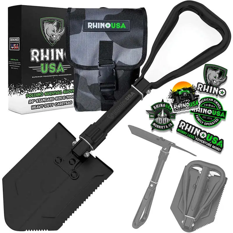 Rhino Usa Folding Recovery Shovel W/Pick | Rno-Etool 1