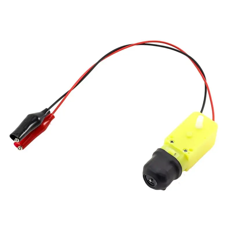 In-Line Geared Tt Hobby Motor With Wires - Croc Clips 1