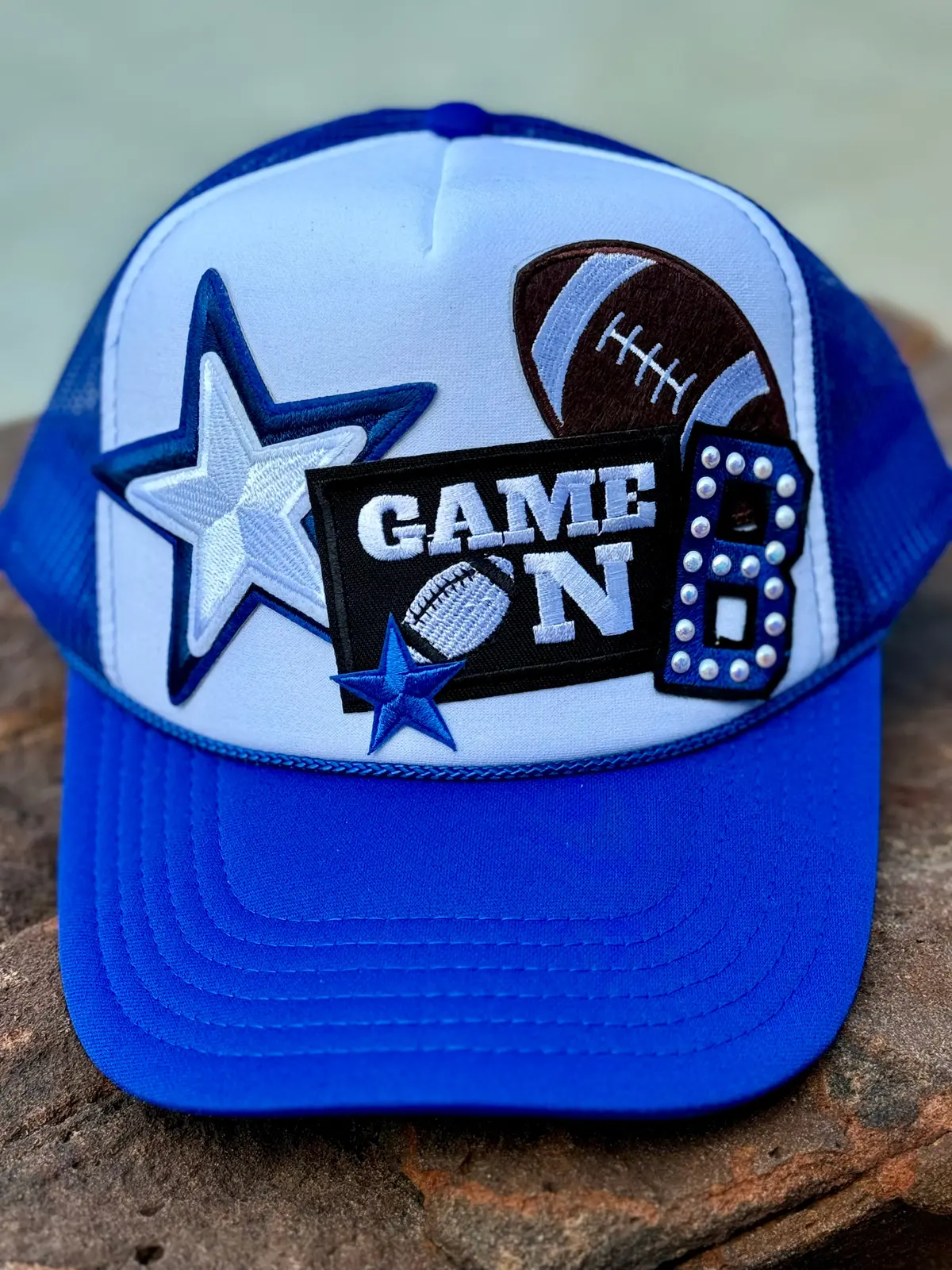 Football “B” Trucker Hat In Royal Blue 1