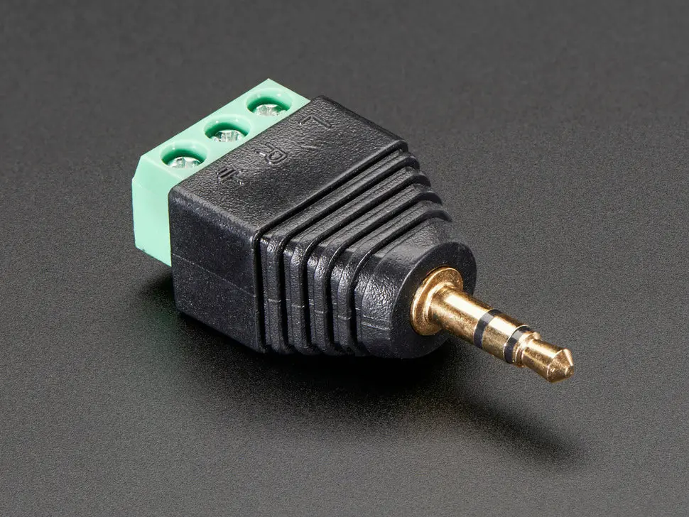 3.5Mm (1/8") Stereo Audio Plug Terminal Block 1