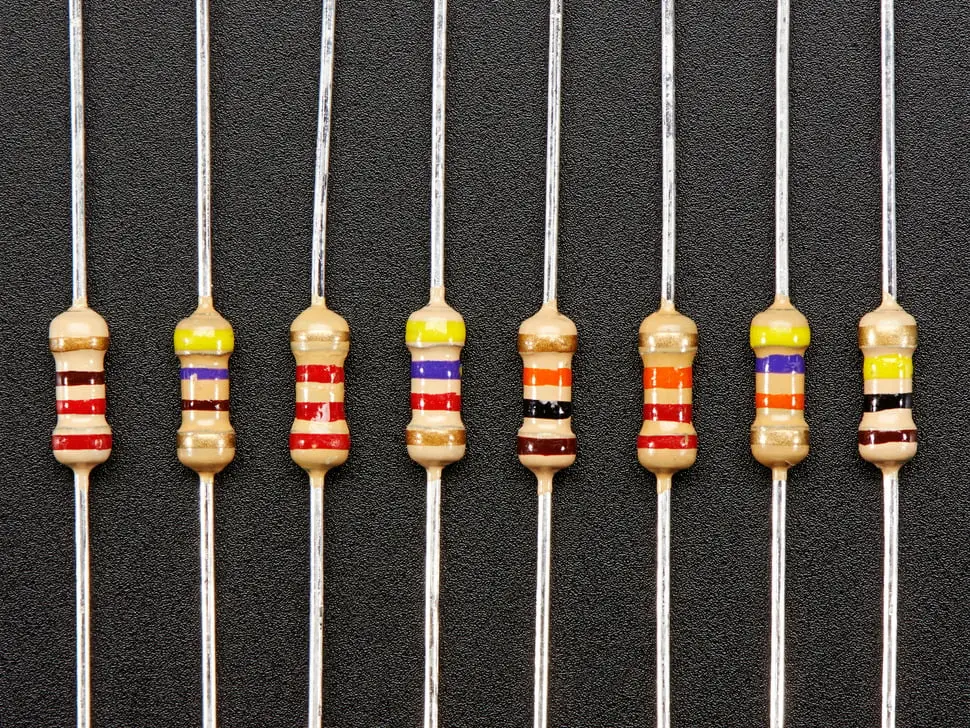 Through-Hole Resistors - 100 Ohm To 100K Ohm - 5% Tolerance 1/4W - Pack Of 25 1