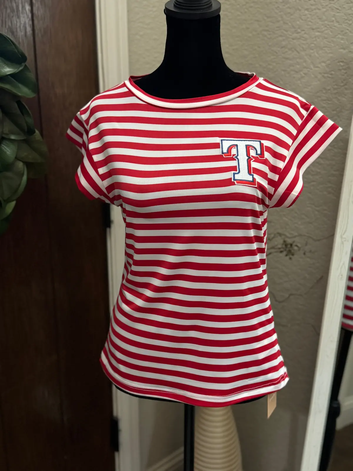 Texas Rangers Baseball Striped Top 1