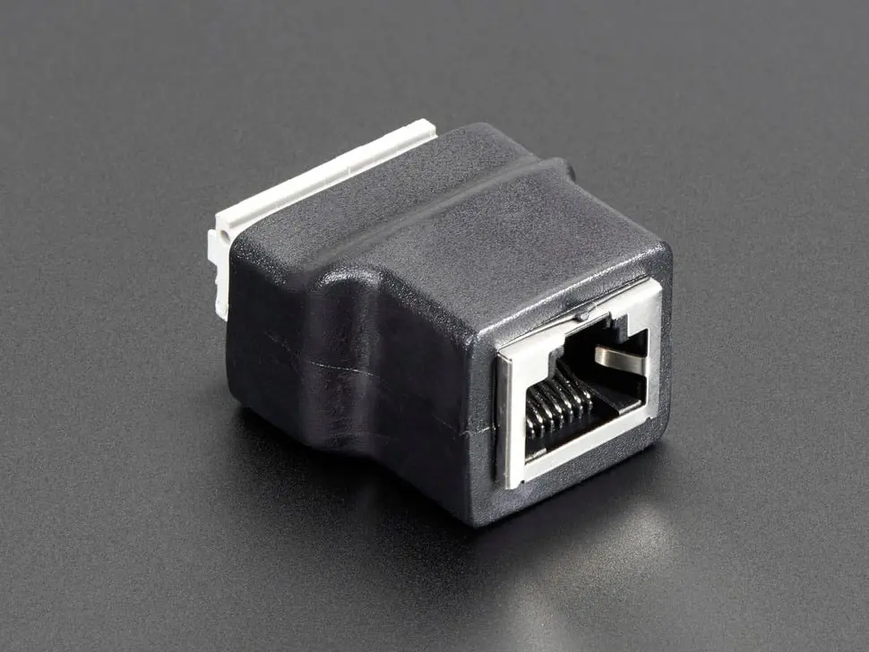 Ethernet Rj45 Female Socket Push-Terminal Block Adapter 1