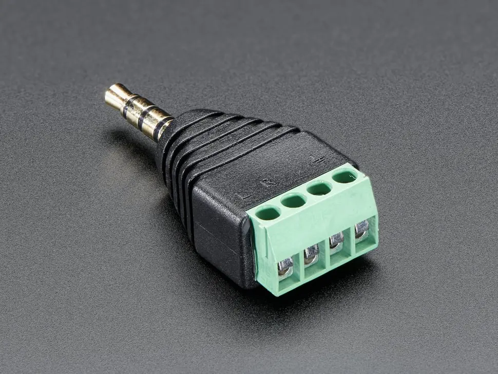 3.5Mm (1/8") 4-Pole (Trrs) Audio Plug Terminal Block 1