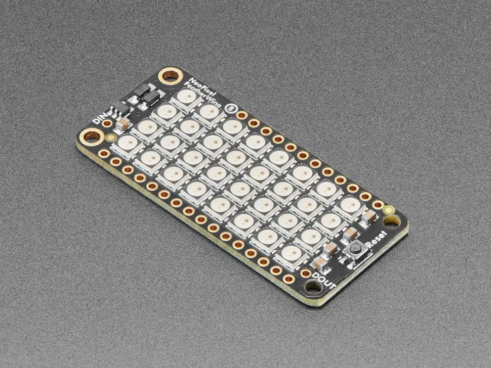 Neopixel Featherwing - 4X8 Rgb Led Add-On For All Feather Boards 1