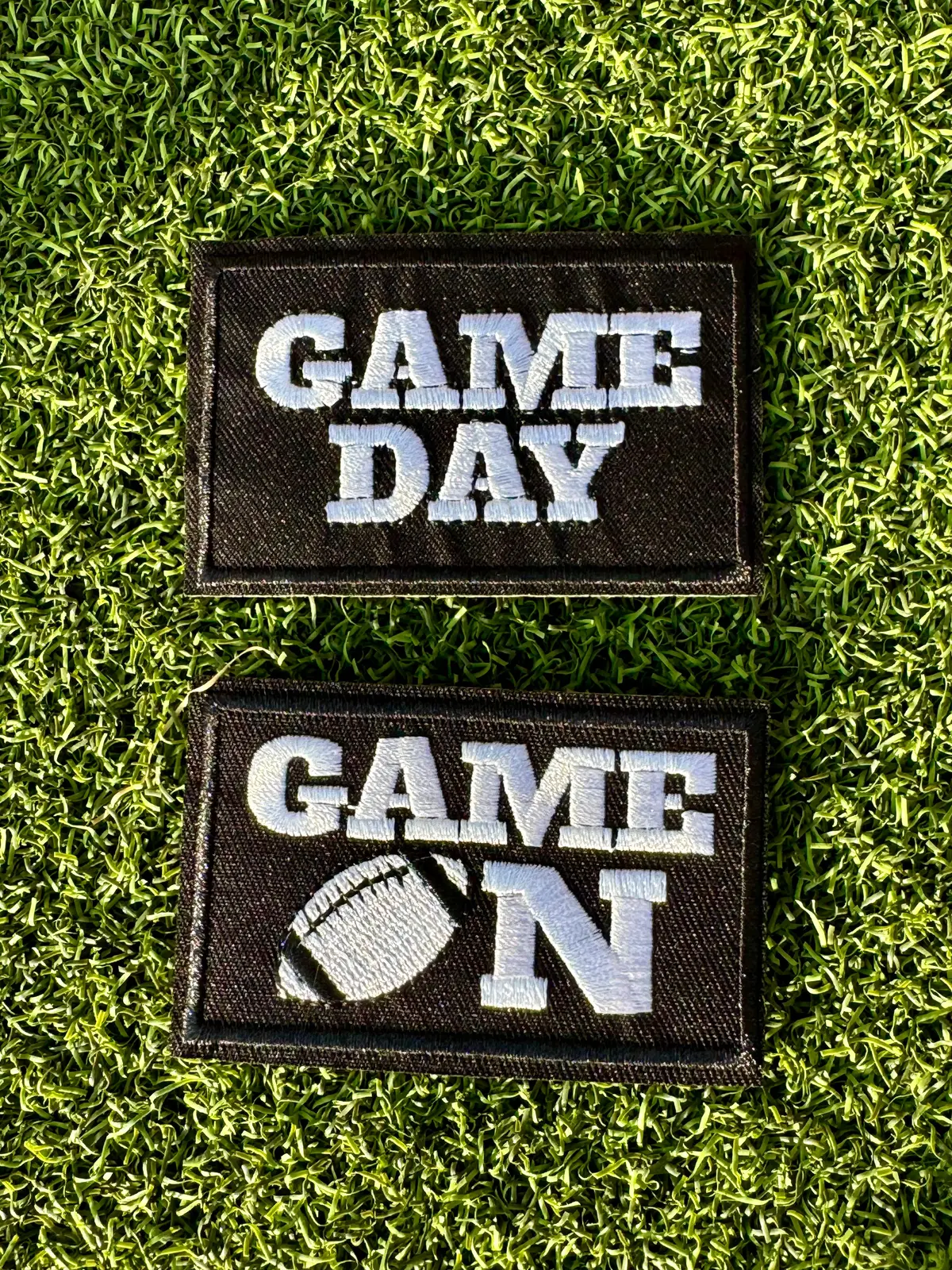 Black & White Game Day Iron On Patches 1