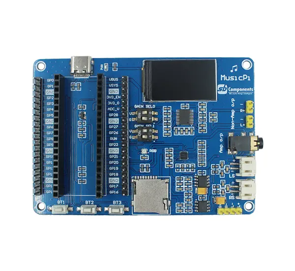 Musicpi Audio Expansion Board For Raspberry Pi Pico/ Pico 2 / Pico W Microcontroller 1