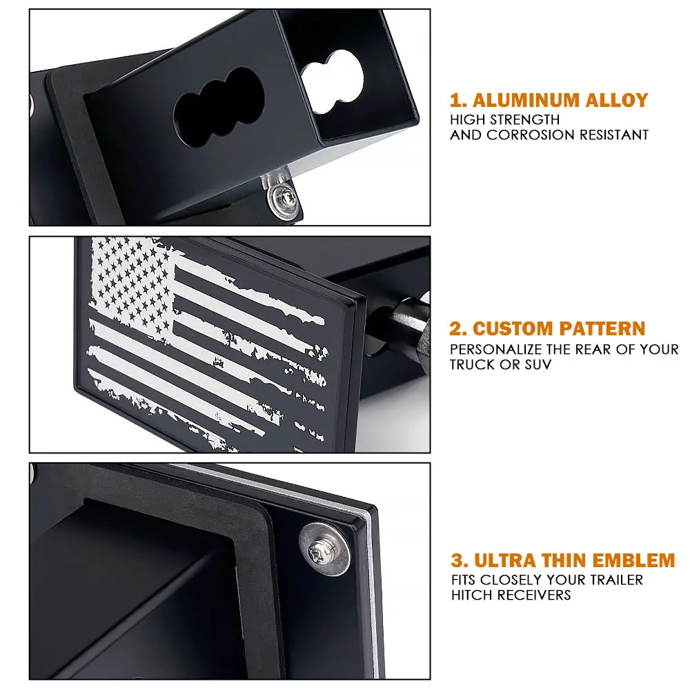 Xprite Aluminum Trailer Hitch Cover For 2" Receivers 2