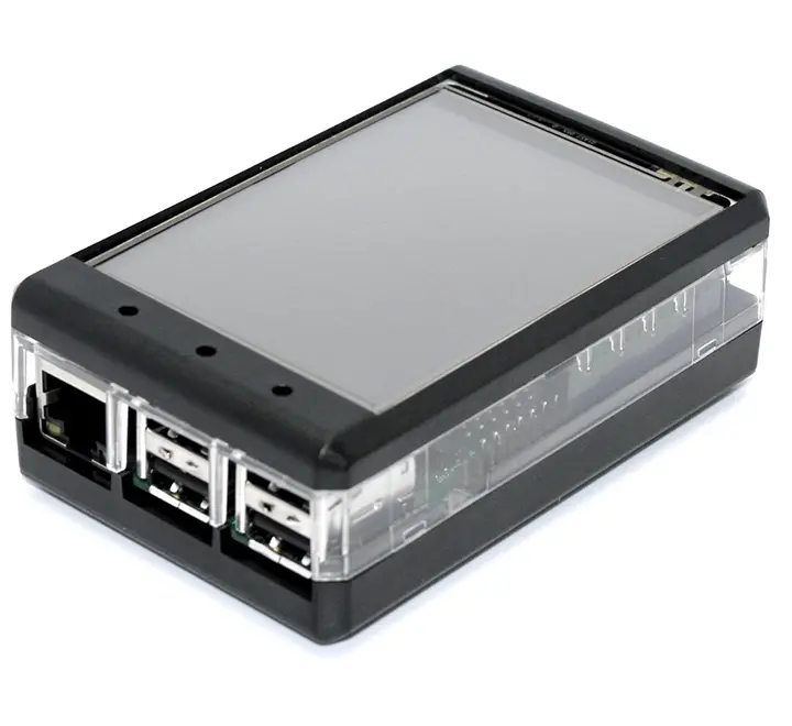 Protective Black Case For Raspberry Pi 2, 3, 3B+ And 3.2" Lcd 1