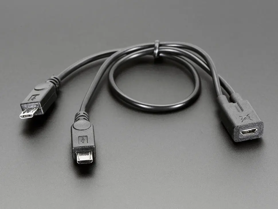 Micro B Usb 2-Way Y Splitter Cable 1