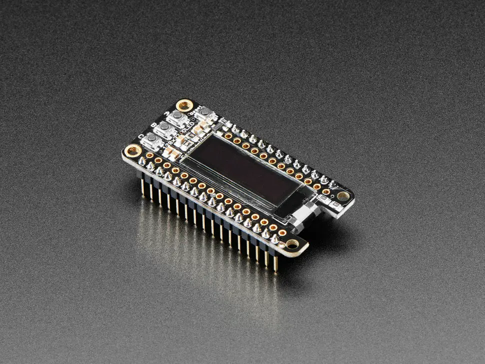 Assembled Adafruit Featherwing Oled - 128X32 Oled Add-On For Feather 1