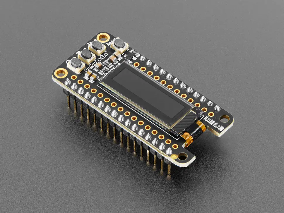 Assembled Adafruit Featherwing Oled - 128X32 Oled Add-On For Feather 1