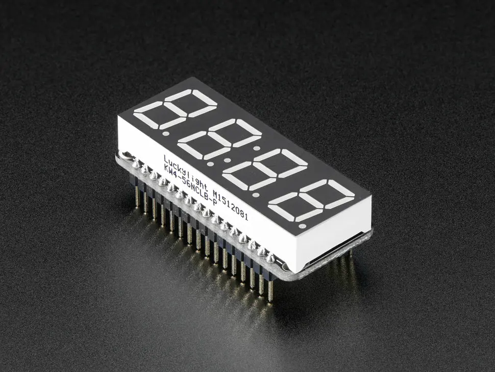 Adafruit 0.56" 4-Digit 7-Segment Featherwing Display - Red 1