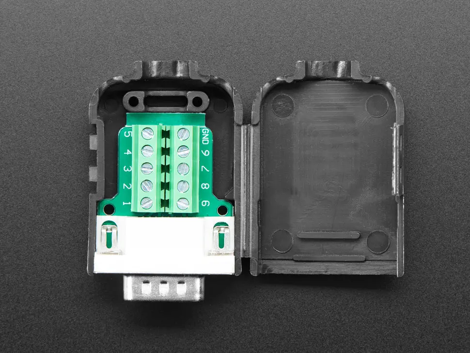 De-9 (Db-9) Male Plug To Terminal Block Breakout 1