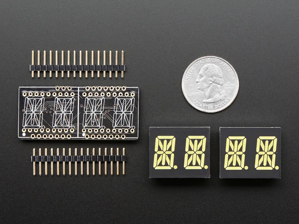 Adafruit 0.54" Quad Alphanumeric Featherwing Display - White 2