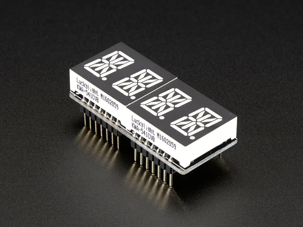 Adafruit 0.54" Quad Alphanumeric Featherwing Display - Blue 1