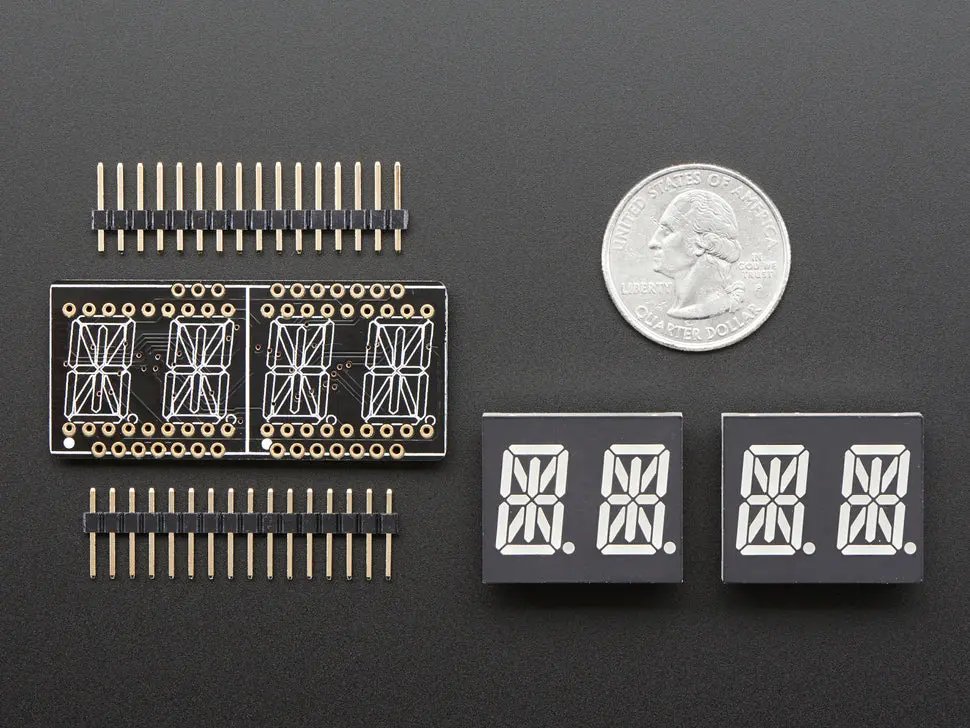 Adafruit 0.54" Quad Alphanumeric Featherwing Display - Red 2