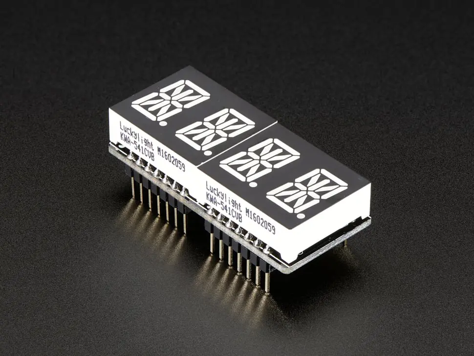 Adafruit 0.54" Quad Alphanumeric Featherwing - Yellow/Green 1