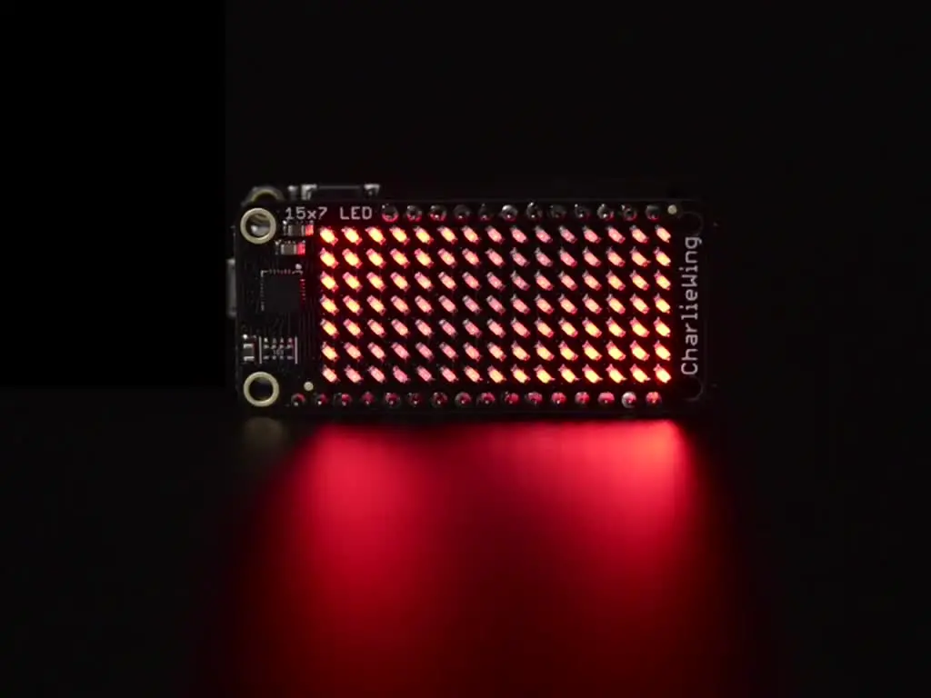 Adafruit 15X7 Charlieplex Led Matrix Display Featherwing - Red 1